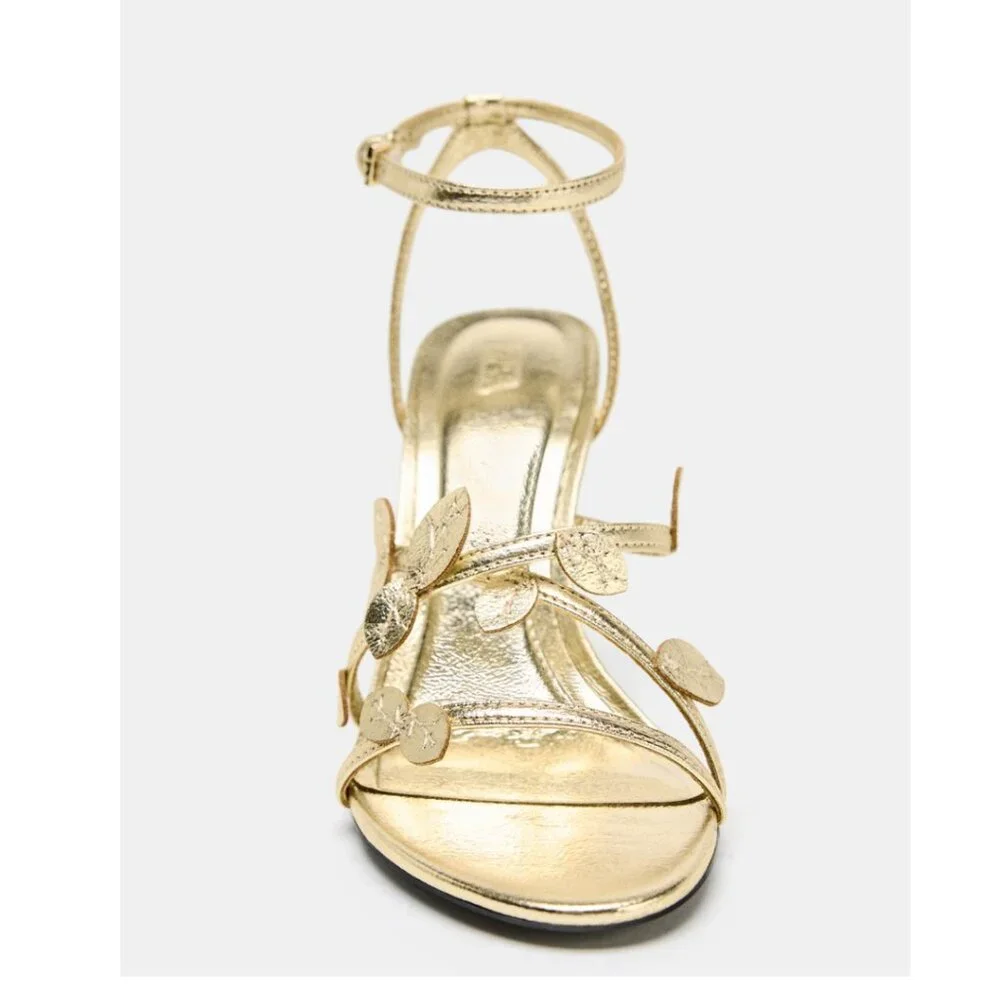✨ Zara‎ Metallic Effect Fancy Sandals – New in Shoe Bag - Size 9 (Euro 40)✨